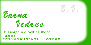 barna vedres business card